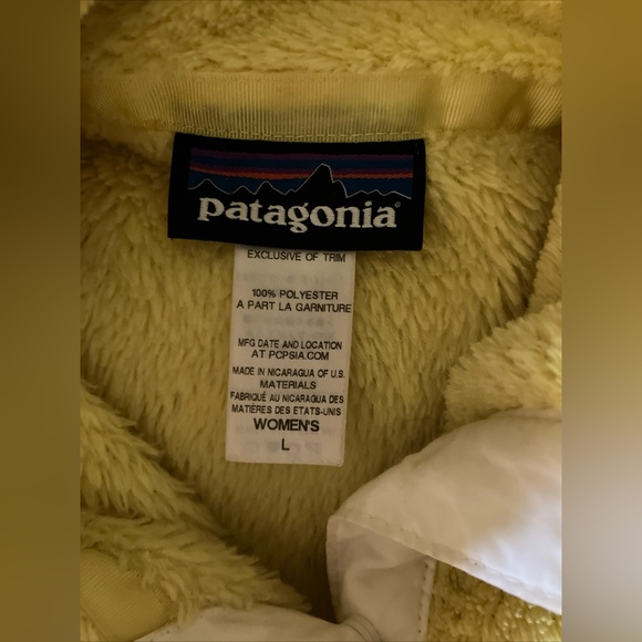 Patagonia Sweater Womens Large Yellow Re Tool Snap Pockets Pullover Outdoor - Picture 6 of 6